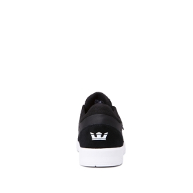 Supra Mens SAINT Black/White Low Top Shoes | CA-31785